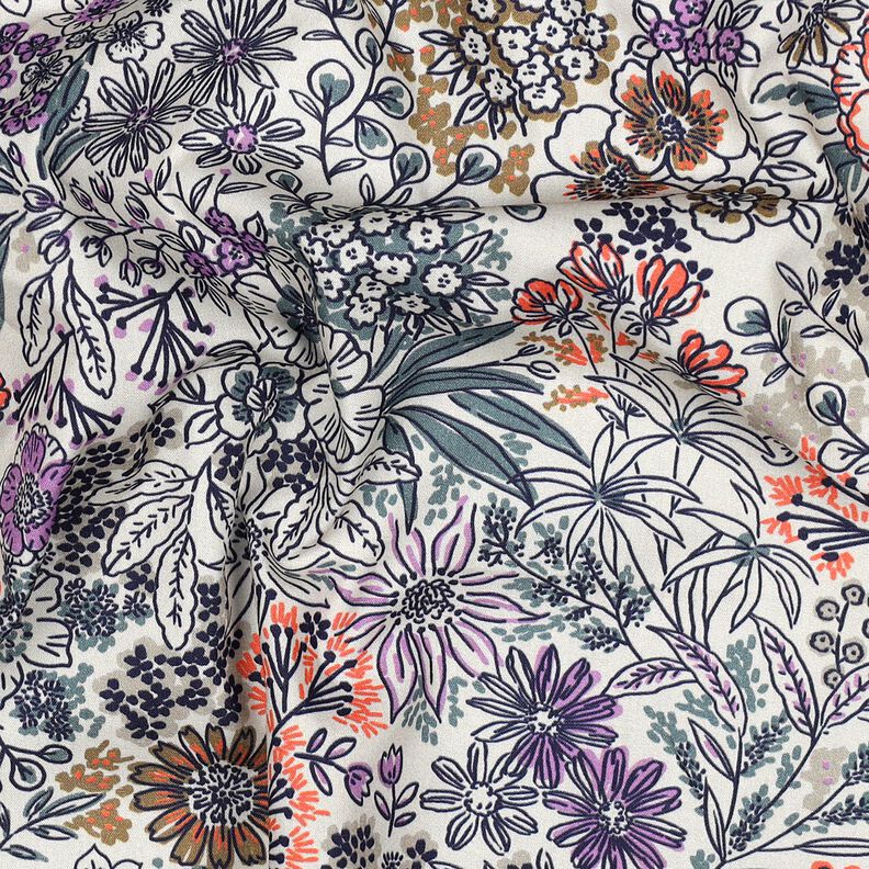 Bomullspoplin Vilda blommor | Poppy Fabrics – vit,  image number 2