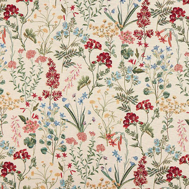 Dekorationstyg Gobeläng Blomsteräng – beige,  image number 1