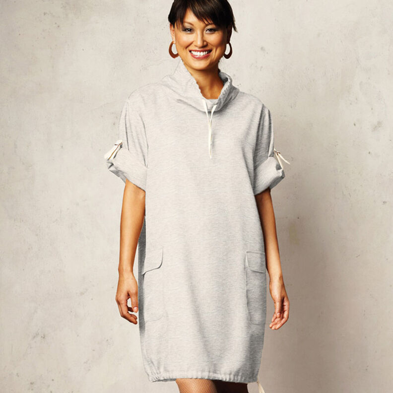 L&auml;tt french terry melange &ndash; ljusgr&aring;,  image number 3