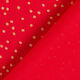 Bomullstyg Poplin fina prickar – rött/guld,  thumbnail number 4