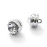 Strass-metallknapp med ögla [ Ø10 mm ] – silver metallic,  thumbnail number 2