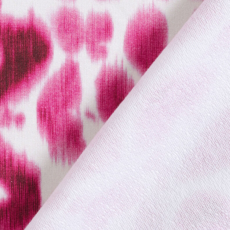 GOTS French Terry Leopardmönster i batik | TCC x LOOKS by Wolfgang Joop – purpur/vit,  image number 6