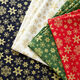 Bomullstyg Poplin snökristaller – grön/guld,  thumbnail number 5