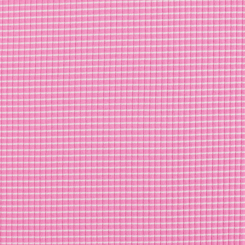 Ribbad jersey miniränder – rosa/vit,  image number 1
