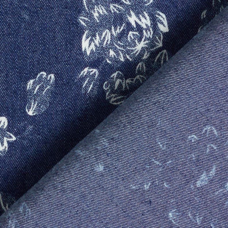 Chambray Små rosor – marinblått/yllevit,  image number 4