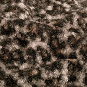 stickad bouclé leo – svart/rådjursbrun, 
