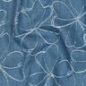 Jeans Jacquard blommor | Poppy Fabrics – jeansblå,  thumbnail number 2