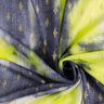 Stickad spets batik och guldrutor – marinblått/neongul,  thumbnail number 3