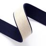 Bältesband  [ 3,5 cm ] – marinblått/beige,  thumbnail number 2