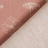 Dekorationstyg Halvpanama Vackra blommor – gammalt rosa,  thumbnail number 4