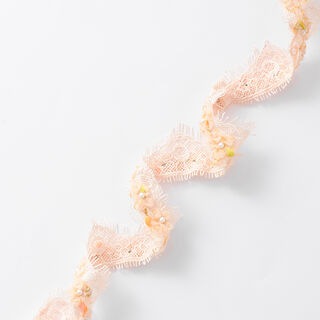 Spetsband Tyllblommor [30 mm] – rosa, 