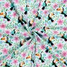 Bomullsjersey Tukaner i blomsterdjungeln – babyblått/brandgul,  thumbnail number 3