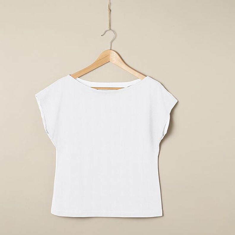 Bomullsjersey Medium Uni – vit,  image number 6