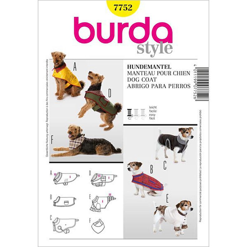 Hundkappa, Burda 7752,  image number 1