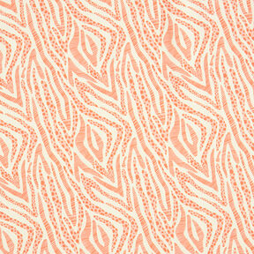 GOTS French Terry Sommarsweat Zebra | Tula – ljusbeige/brandgul, 