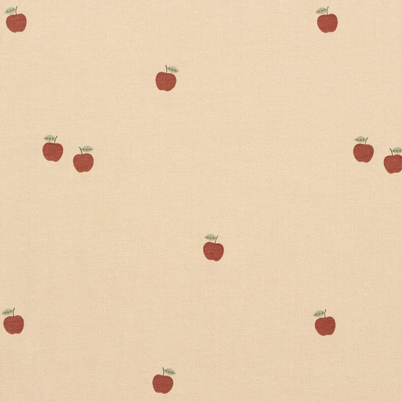 Bomullsjersey sm&aring; &auml;pplen &ndash; sand,  image number 1