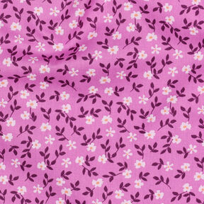GOTS Bomullspoplin Spridda blommor | Poppy Fabrics – pink/vit, 