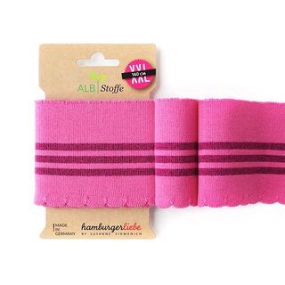 GOTS Ekologiska stickade muddar CUFF ME WAVE [140 cm | 8 cm] | Albstoffe | Hamburger Liebe, 