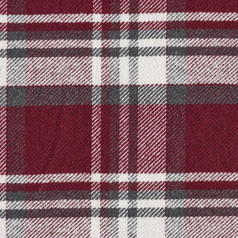 Yttertyg med pälssida i rutmönster – bordeauxröd/skiffergrå, image number 1