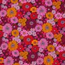 Viskostyg Sommarblommor – eldröd/svart,  thumbnail number 1