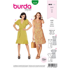 Omlottklänning, Burda 6238 | 34 - 44, 