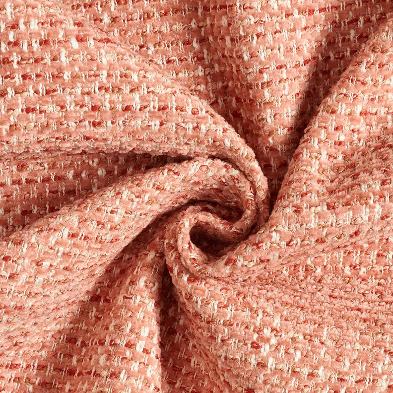 Stoppningstyg färgglad bouclé-look – gammalrosa/kräm,  image number 1