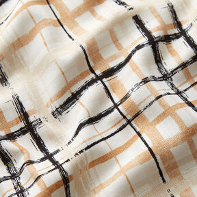 linneviskosmix abstrakta rutor – natur/beige, 