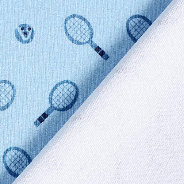 French Terry Sommarsweat retro tennis  | PETIT CITRON – ljusblått,  image number 7