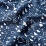 Bomullstyg Poplin Små julgranar – marinblå/vit,  thumbnail number 2
