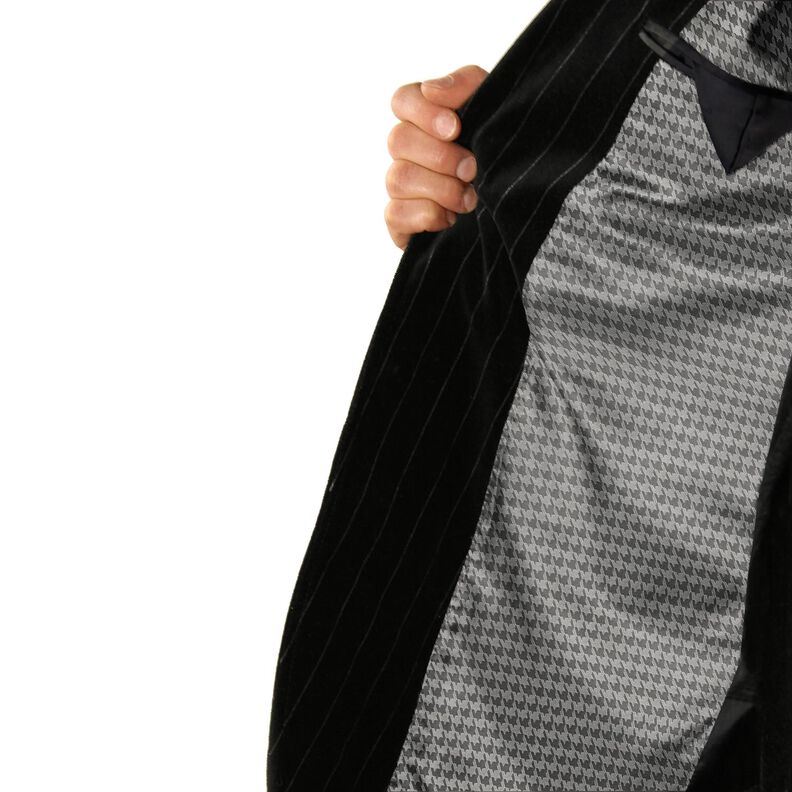 Fodertyg Jacquard hundtandsmönster – ljusgrått/mörkgrå,  image number 5