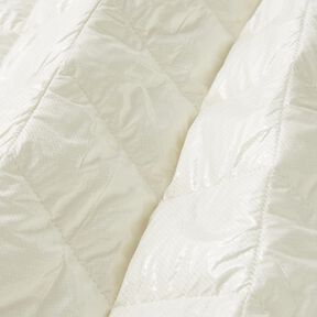 Quiltat tyg lätt glans romber – elfenbensvit, 