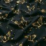 Bomullsjersey Gyllene fjärilar | Glitzerpüppi – svart,  thumbnail number 2