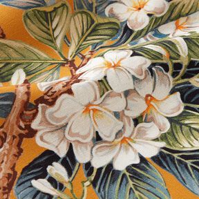 Dekorationstyg Canvas blommande träd – senap, 