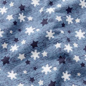 Sweatshirt Ruggad snöflingor och stjärnor Digitaltryck – blågrått, 