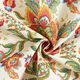 dekorationstyg Canvas orientaliska blomsterornament 280 cm – natur/grön,  thumbnail number 3