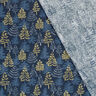 Bomullstyg Poplin Fina granar – nattblå/guld,  thumbnail number 4