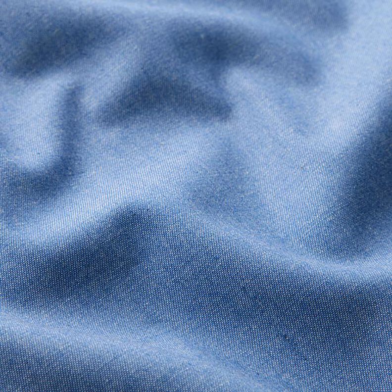 Bomullschambray jeanslook – blå,  image number 2