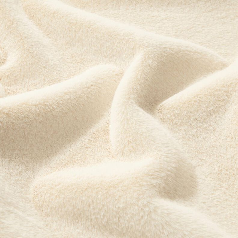 Velourtyg med fuskpäls på baksidan – kräm, image number 7