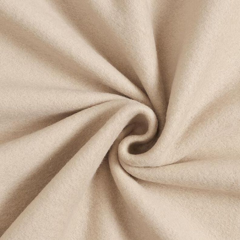Bomullsfleece Enfärgat – mandel,  image number 1