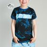 Bomullsjersey Hajar | Glitzerpüppi – svart/ljus turkos,  thumbnail number 5