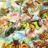 Dekorationstyg Halvpanama graffiti – silvergrå,  thumbnail number 2