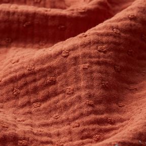 Muslin/Dubbel-krinkelväv dobby – terracotta, 