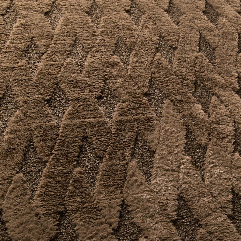 Fuskpäls Bouclétyg romber – mörkbrun,  image number 2