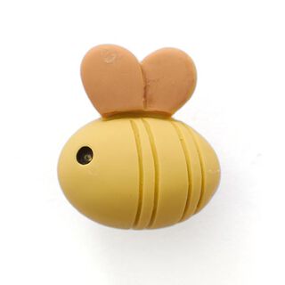 Biknapp med ögla [  Ø15 mm ] – gul/beige, 