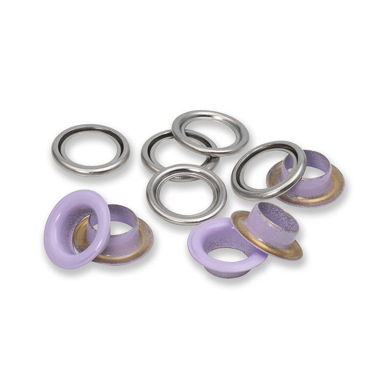 Öljetter med brickor [20 stycken | Ø 11 mm] | Prym – lila/silvermetallic,  image number 2