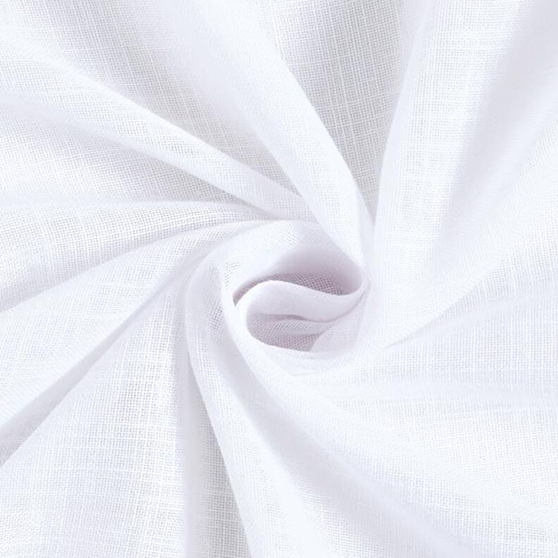 Gardintyg voile linnelook 300 cm – vit,  image number 1
