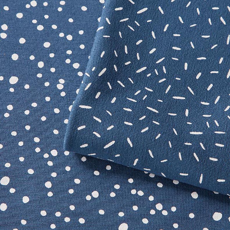 Bomullsjersey konfetti – jeansblå,  image number 6