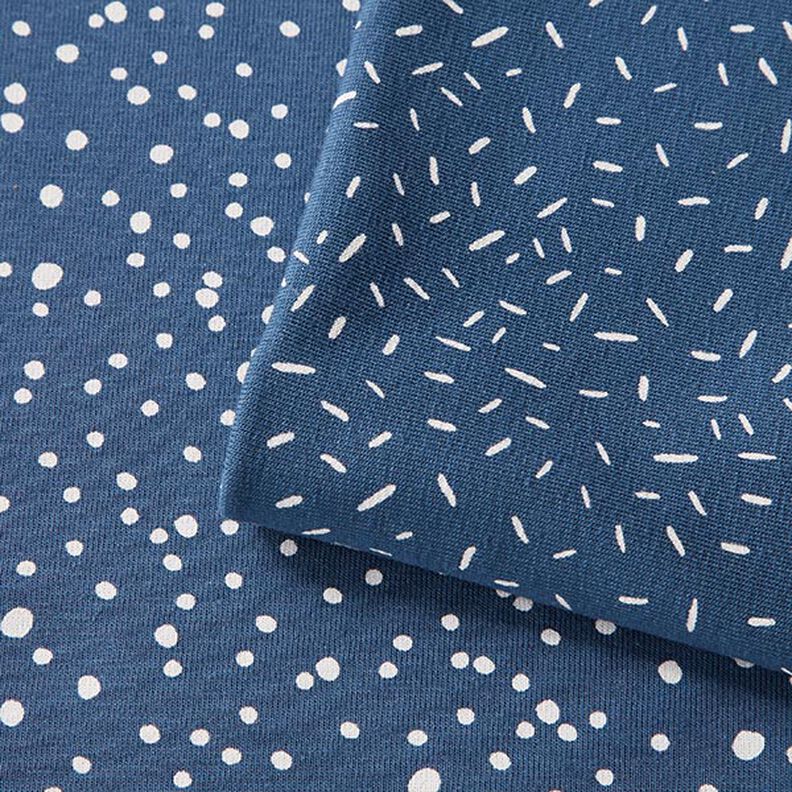 Bomullsjersey konfetti – jeansblå, image number 6