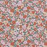Bomullstyg Kretong små retroblommor – vit/rosa,  thumbnail number 1