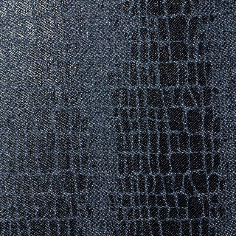 Viskosjeans i reptilstil – svartblå,  image number 1